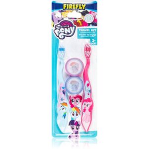My Little Pony Travel Kit zubná kefka pre deti s cestovným krytom soft Blue/Pink 2 ks