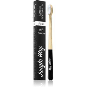 Jungle Way Bamboo Toothbrush Soft Bristle bambusová zubná kefka Black 1 ks