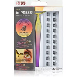 KISS imPRESS Press-on Falsies trsové nalepovacie mihalnice s uzlíkom 01 Natural 20 ks