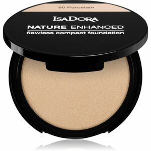 IsaDora Nature Enhanced Flawless Compact Foundation krémový kompaktný make-up odtieň 80 Porcelain 10 g