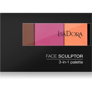 IsaDora Face Sculptor 3-in-1 Palette rozjasňujúca a bronzujúca paletka odtieň 65 Bronze Plum 12 g