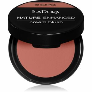 IsaDora Nature Enhanced Cream Blush kompaktná lícenkaso štetcom a zrkadielkom odtieň Soft Pink