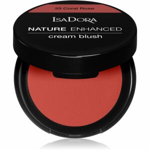 IsaDora Nature Enhanced Cream Blush kompaktná lícenkaso štetcom a zrkadielkom odtieň 33 Coral Rose