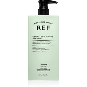 REF Weightless Volume Shampoo šampón pre jemné vlasy bez objemu pre objem od korienkov 600 ml