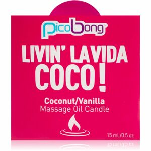 Pico Bong Massage Oil Candle masážna sviečka Coconut & Vanilla 15 ml