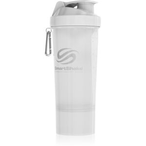 Smartshake Slim športový šejker + zásobník farba Pure White 500 ml