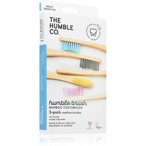 The Humble Co. Brush Adult bambusová zubná kefka medium I. 5 ks