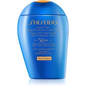 Shiseido Sun Care Expert Sun Aging Protection Lotion Plus WetForce opaľovacie mlieko na tvár a telo SPF 50+ 100 ml