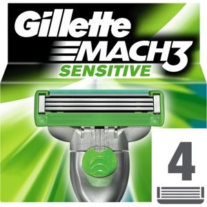 Gillette Mach3 Sensitive náhradné žiletky 4 ks 4 ks