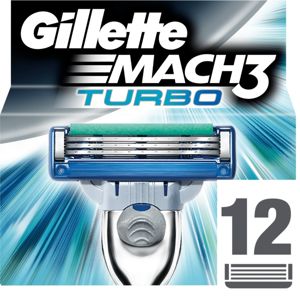 Gillette Mach 3 Turbo náhradné žiletky 12 ks