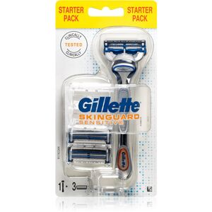 Gillette Skinguard Sensitive holiaci strojček pre citlivú pleť náhradné čepieľky 3 ks 3 ks