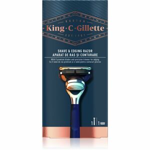 King C. Gillette Shave & Edging Razor holiaci strojček + náhradná hlavica 1 ks