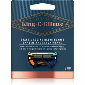 King C. Gillette Shave & Edging Razor heads náhradné hlavice na holenie 3 ks