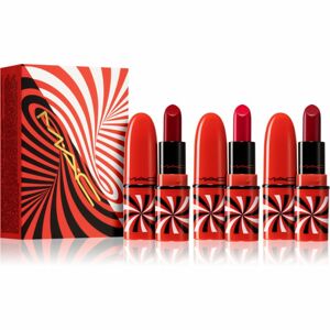 MAC Cosmetics Tiny Tricks Mini Lipstick Trio Hypnotizing Holiday sada rúžov 3 ks odtieň Red