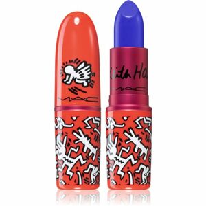 MAC Cosmetics Lipstick Viva Glam X Keith Haring dlhotrvajúci rúž odtieň Canal Blue 3 g