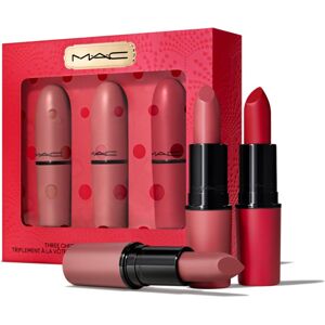 MAC Cosmetics Bubbles & Bows Three Cheers! Lipstick Trio darčeková sada Best Seller (na pery) odtieň