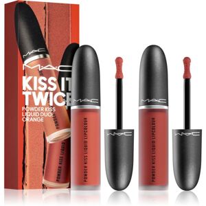 MAC Cosmetics Kiss It Twice darčeková sada na pery odtieň Orange 2 ks