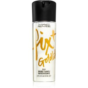 MAC Cosmetics Bronzing Collection Prep + Prime Fix+ Goldlite fixačný sprej na make-up s trblietkami 100 ml