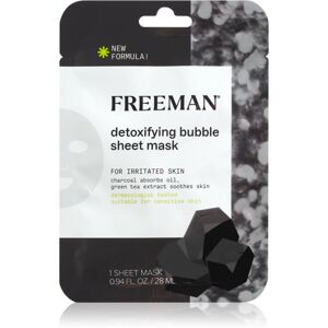 Freeman Essentials Charcoal & Green Tea detoxikačná plátenná maska pre mastnú pleť 28 ml