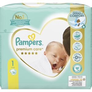 Pampers Premium Care Newborn Size 1 jednorazové plienky 2-5 kg 26 ks