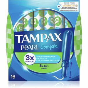 Tampax Compak Pearl Super tampóny s aplikátorom 16 ks