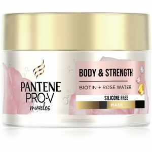 Pantene Body & Strength Rose Water maska na vlasy pre jemné až normálne vlasy 160 ml