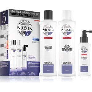 Nioxin System 5 Color Safe Chemically Treated Hair Light Thinning sada (pre mierne rednutie normálnych až silných, prírodných aj chemicky ošetrených v