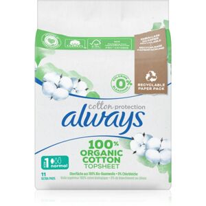 Always Cotton Protection Normal vložky bez parfumácie 11 ks