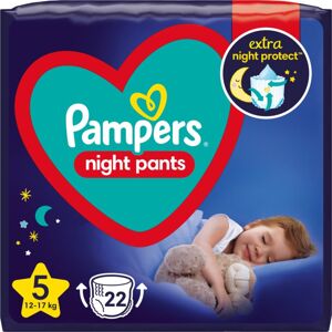 Pampers Night Pants Size 5 jednorazové plienkové nohavičky na noc 12-17 kg 22 ks