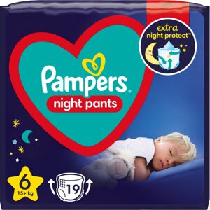 Pampers Night Pants Size 6 jednorazové plienkové nohavičky na noc 15+ kg 19 ks
