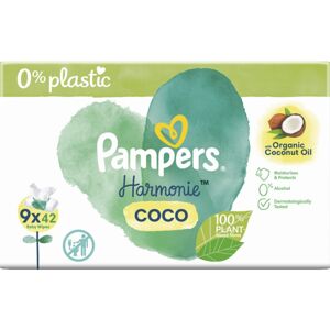 Pampers Harmonie Coconut Pure vlhčené čistiace obrúsky pre deti 9x42 ks