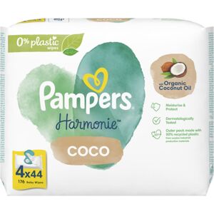 Pampers Harmonie Coconut Pure vlhčené čistiace obrúsky pre deti 4x44 ks