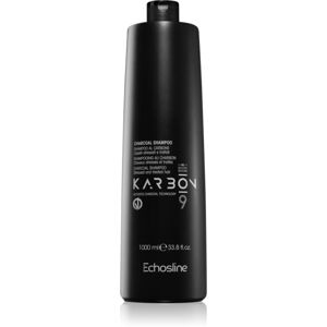 Echosline CHARCOAL Karbon 9 šampón s aktívnymi zložkami uhlia pre poškodené, chemicky ošetrené vlasy 1000 ml