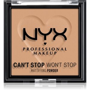 NYX Professional Makeup Can't Stop Won't Stop Mattifying Powder zmatňujúci púder odtieň 06 Tan 6 g