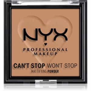 NYX Professional Makeup Can't Stop Won't Stop Mattifying Powder zmatňujúci púder odtieň 07 Caramel 6 g