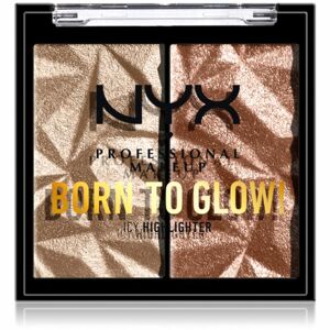 NYX Professional Makeup Born To Glow Icy Highlighter paleta rozjasňovačov odtieň 02 - Platinum Status 5,7 g