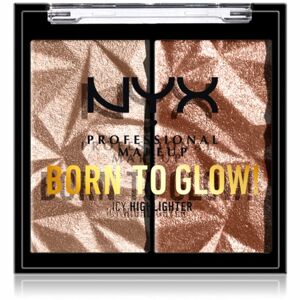 NYX Professional Makeup Born To Glow Icy Highlighter paleta rozjasňovačov odtieň 03 - High Key Flex 5,7 g