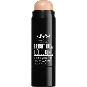 NYX Professional Makeup Bright Idea rozjasňovač v tyčinke odtieň Chardonnay Shimmer 05 6 g