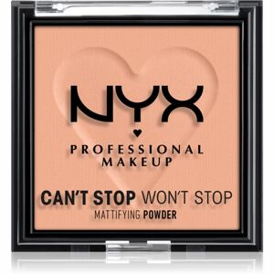 NYX Professional Makeup Can't Stop Won't Stop Mattifying Powder zmatňujúci púder odtieň 13 Bright Peach 6 g