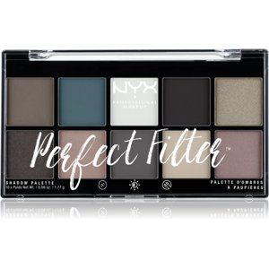 NYX Professional Makeup Perfect Filter Shadow Palette paletka očných tieňov odtieň 04 Gloomy Days 10 x 1,77 g