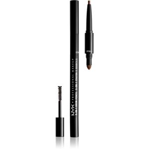 NYX Professional Makeup 3-In-1 Brow Pencil viacúčelový produkt na obočie odtieň 03 Soft Brown