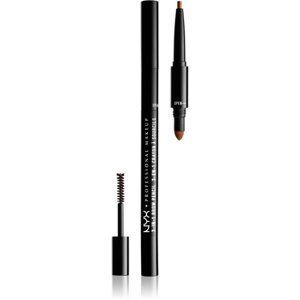NYX Professional Makeup 3-In-1 Brow Pencil viacúčelový produkt na obočie odtieň 05 Auburn