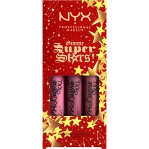 NYX Professional Makeup Gimme SuperStars! Lip Lingerie XXL Trio darčeková sada na pery odtieň 02 - Cool Berries 3x4 ml