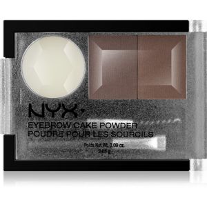 NYX Professional Makeup Eyebrow Cake Powder Sada na úpravu obočia odtieň 02 Dark Brown/Brown 2.65 g