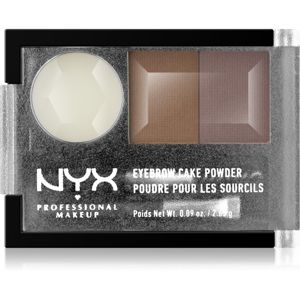 NYX Professional Makeup Eyebrow Cake Powder Sada na úpravu obočia odtieň 03 Taupe/Ash 2.65 g