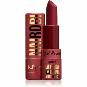 NYX Professional Makeup La Casa de Papel Lipstick vysoko pigmentovaný krémový rúž odtieň 02- Teddy Berry 4 g