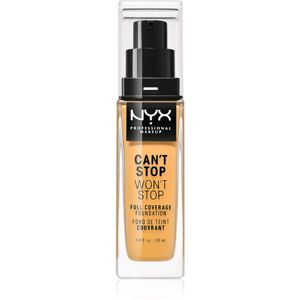 NYX Professional Makeup Can't Stop Won't Stop Full Coverage Foundation vysoko krycí make-up odtieň 13 Golden 30 ml