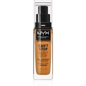 NYX Professional Makeup Can't Stop Won't Stop vysoko krycí make-up odtieň 18 Deep Sable 30 ml
