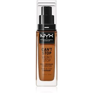 NYX Professional Makeup Can't Stop Won't Stop vysoko krycí make-up odtieň 21 Cocoa 30 ml