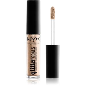 NYX Professional Makeup Glitter Goals trblietavé tekuté očné tiene odtieň 02 Polished Pin Up 3,4 g